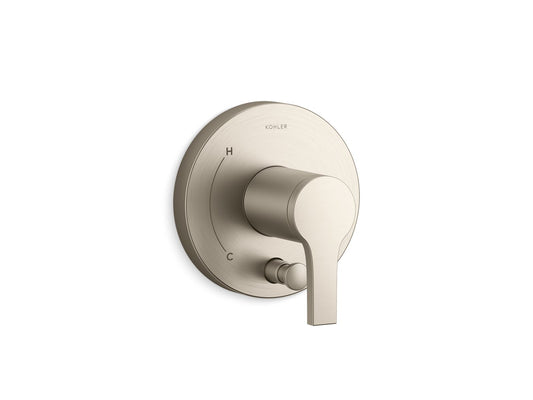 KOHLER K-T35325-4-BN Elate Rite-Temp valve trim with diverter - Vibrant Brushed Nickel