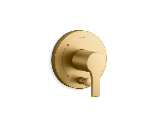 KOHLER K-T35325-4-2MB Elate Rite-Temp valve trim with diverter - Vibrant Brushed Moderne Brass