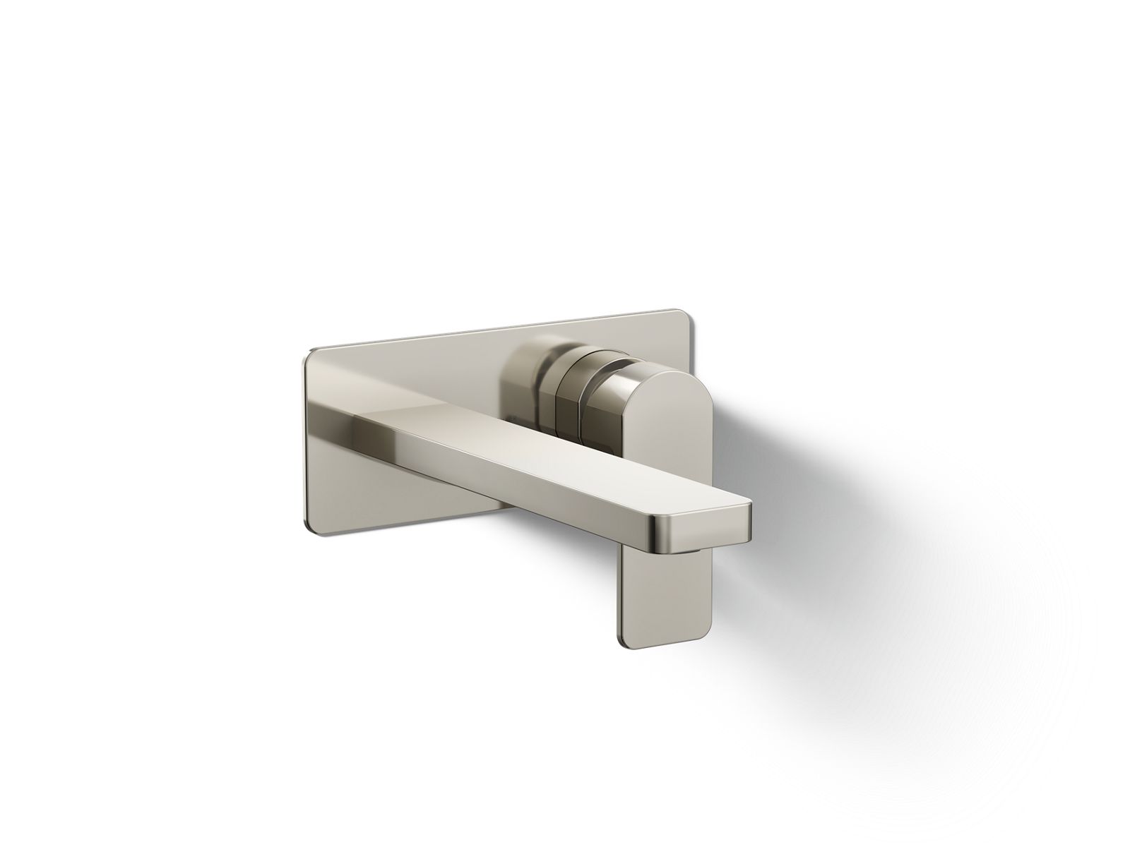 KOHLER K-22567-4-SN Parallel Wall-Mount Single-Handle Bathroom Sink Faucet, 1.2 Gpm - Vibrant Polished Nickel