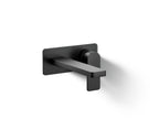 KOHLER K-22567-4-BL Parallel Wall-Mount Single-Handle Bathroom Sink Faucet, 1.2 Gpm - Matte Black