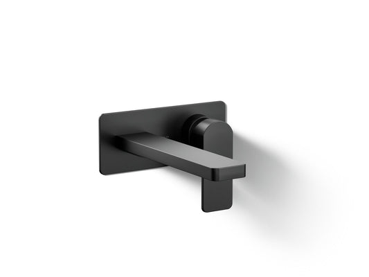 KOHLER K-22567-4-BL Parallel Wall-mount single-handle bathroom sink faucet, 1.2 gpm - Matte Black