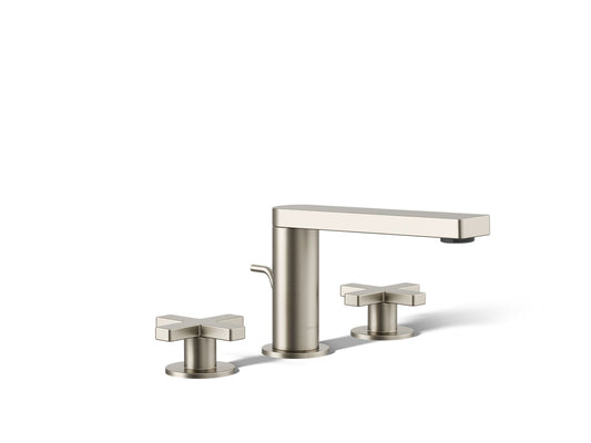 KOHLER K-73060-3-BN Composed Widespread Bathroom Sink Faucet With Cross Handles, 1.2 Gpm In Vibrant Brushed Nickel