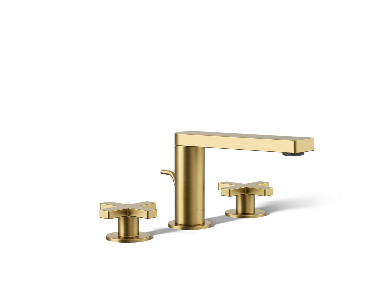 KOHLER K-73060-3-2MB Composed Widespread Bathroom Sink Faucet With Cross Handles, 1.2 Gpm In Vibrant Brushed Moderne Brass