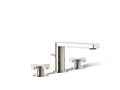 KOHLER K-73060-3-SN Composed Widespread Bathroom Sink Faucet With Cross Handles, 1.2 Gpm - Vibrant Polished Nickel