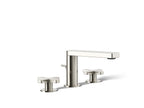 KOHLER K-73060-3-SN Composed Widespread Bathroom Sink Faucet With Cross Handles, 1.2 Gpm - Vibrant Polished Nickel