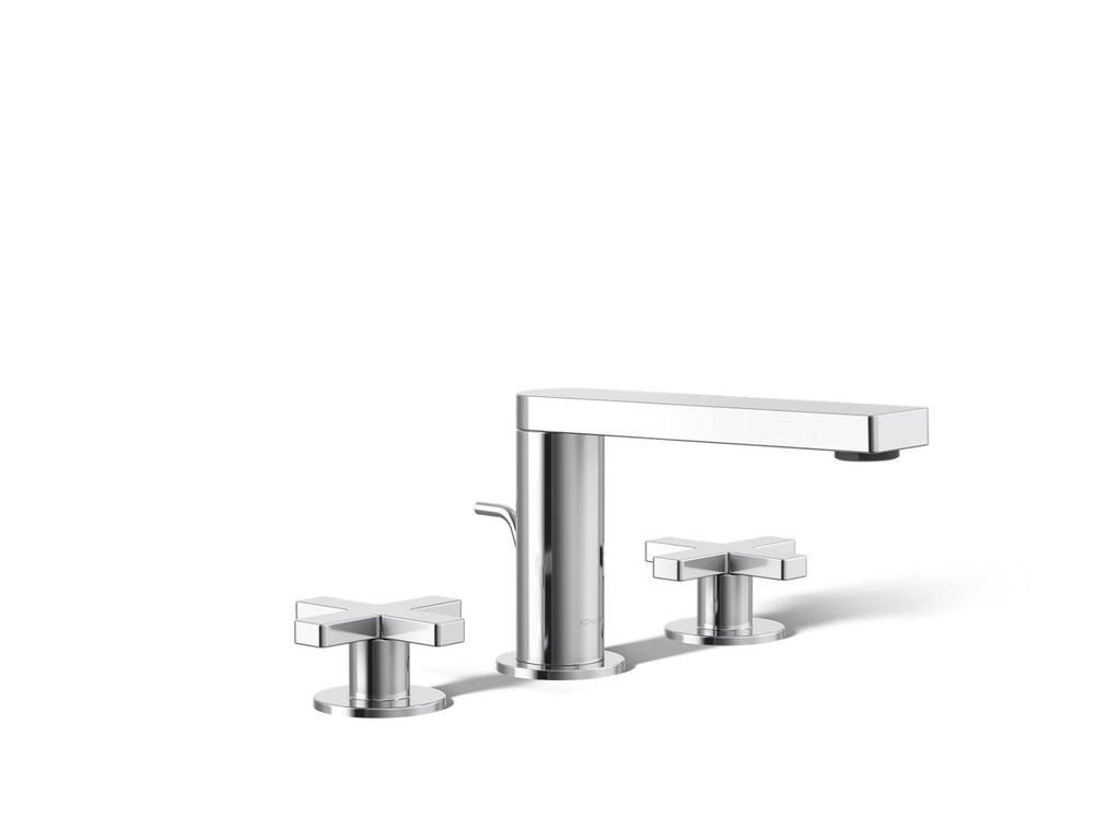 KOHLER K-73060-3-CP Composed Widespread Bathroom Sink Faucet With Cross Handles, 1.2 Gpm - Polished Chrome