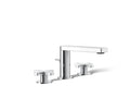 KOHLER K-73060-3-CP Composed Widespread Bathroom Sink Faucet With Cross Handles, 1.2 Gpm - Polished Chrome