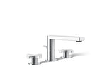 KOHLER K-73060-3-CP Composed Widespread Bathroom Sink Faucet With Cross Handles, 1.2 Gpm - Polished Chrome