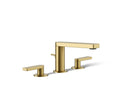 KOHLER K-73060-4-2MB Composed Widespread Bathroom Sink Faucet With Lever Handles, 1.2 Gpm - Vibrant Brushed Moderne Brass
