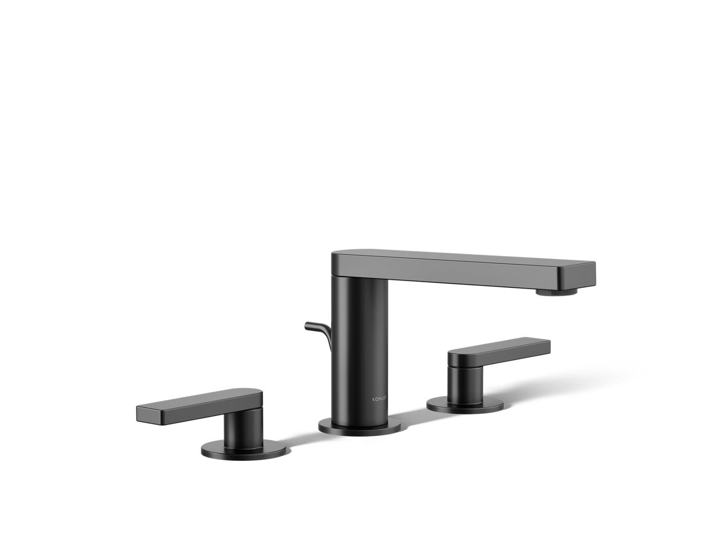 KOHLER K-73060-4-BL Composed Widespread Bathroom Sink Faucet With Lever Handles, 1.2 Gpm In Matte Black