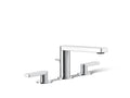 KOHLER K-73060-4-CP Composed Widespread Bathroom Sink Faucet With Lever Handles, 1.2 Gpm - Polished Chrome