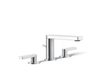 KOHLER K-73060-4-CP Composed Widespread Bathroom Sink Faucet With Lever Handles, 1.2 Gpm - Polished Chrome
