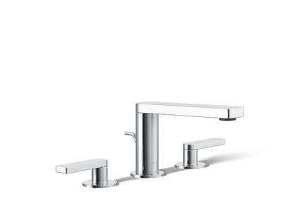 KOHLER K-73060-4-CP Composed Widespread bathroom sink faucet with Lever handles, 1.2 gpm - Polished Chrome