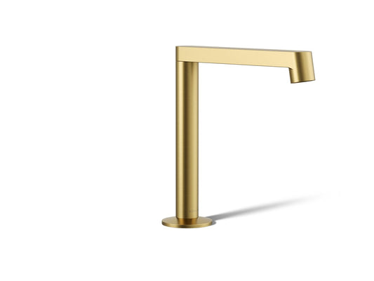 KOHLER K-77969-2MB Components Bathroom Sink Faucet Spout With Row Design, 1.2 Gpm In Vibrant Brushed Moderne Brass