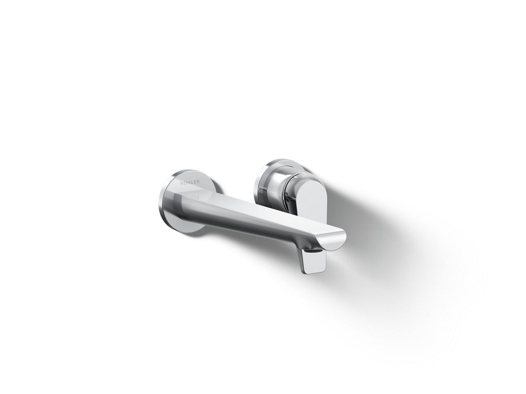 KOHLER K-97358-4-CP Avid Wall-Mount Bathroom Sink Faucet, 1.2 Gpm - Polished Chrome