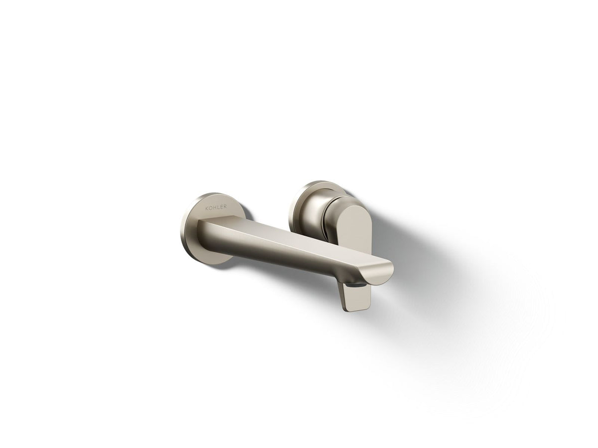 KOHLER K-97358-4-BN Avid Wall-Mount Bathroom Sink Faucet, 1.2 Gpm - Vibrant Brushed Nickel