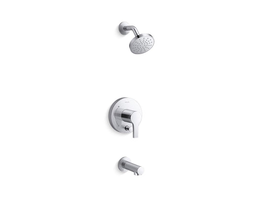 KOHLER K-T35327-4G-CP Elate Rite-Temp bath and shower trim kit with push-button diverter, 1.75 gpm - Polished Chrome