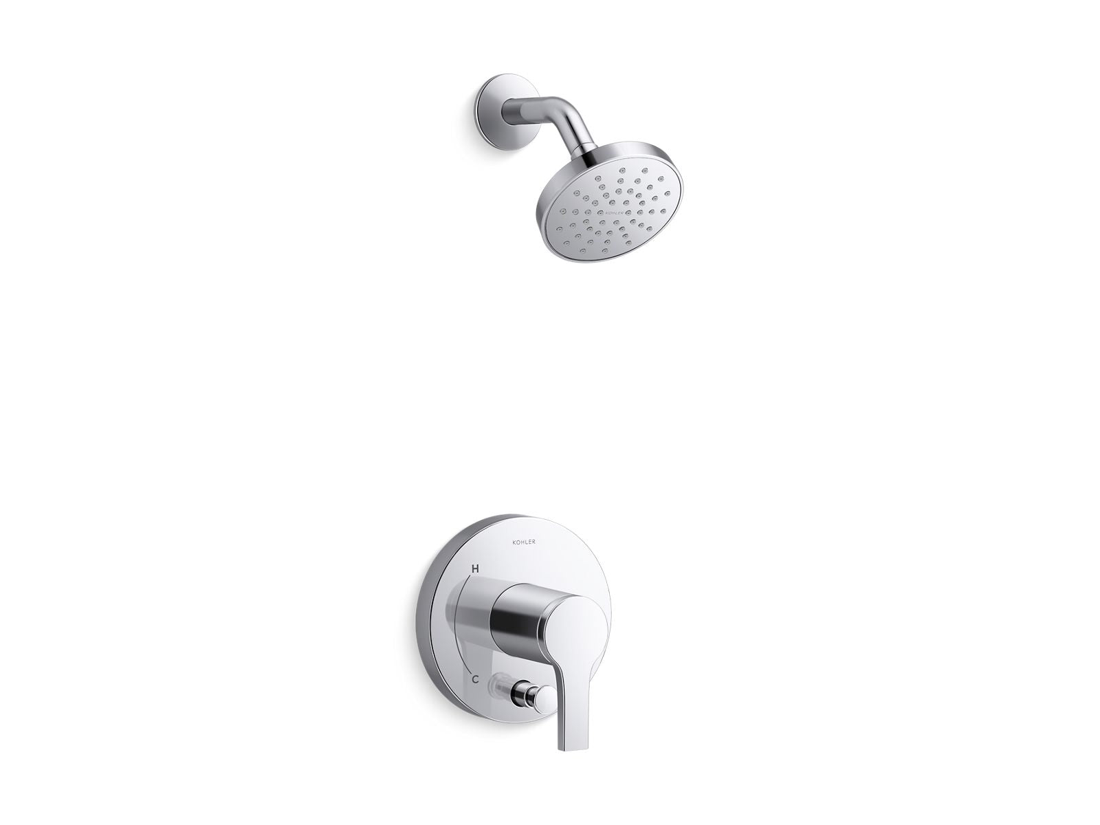 KOHLER K-T35326-4G-CP Elate Rite-Temp Shower Trim Kit With Push-Button Diverter, 1.75 Gpm - Polished Chrome
