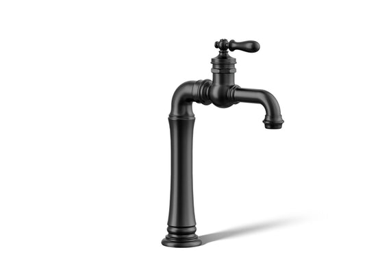 KOHLER K-72763-9M-BL Artifacts Gentleman'S Single-Handle Bathroom Sink Faucet, 1.2 Gpm In Matte Black