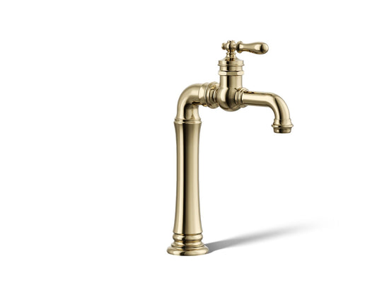 KOHLER K-72763-9M-AF Artifacts Gentleman'S Single-Handle Bathroom Sink Faucet, 1.2 Gpm In Vibrant French Gold