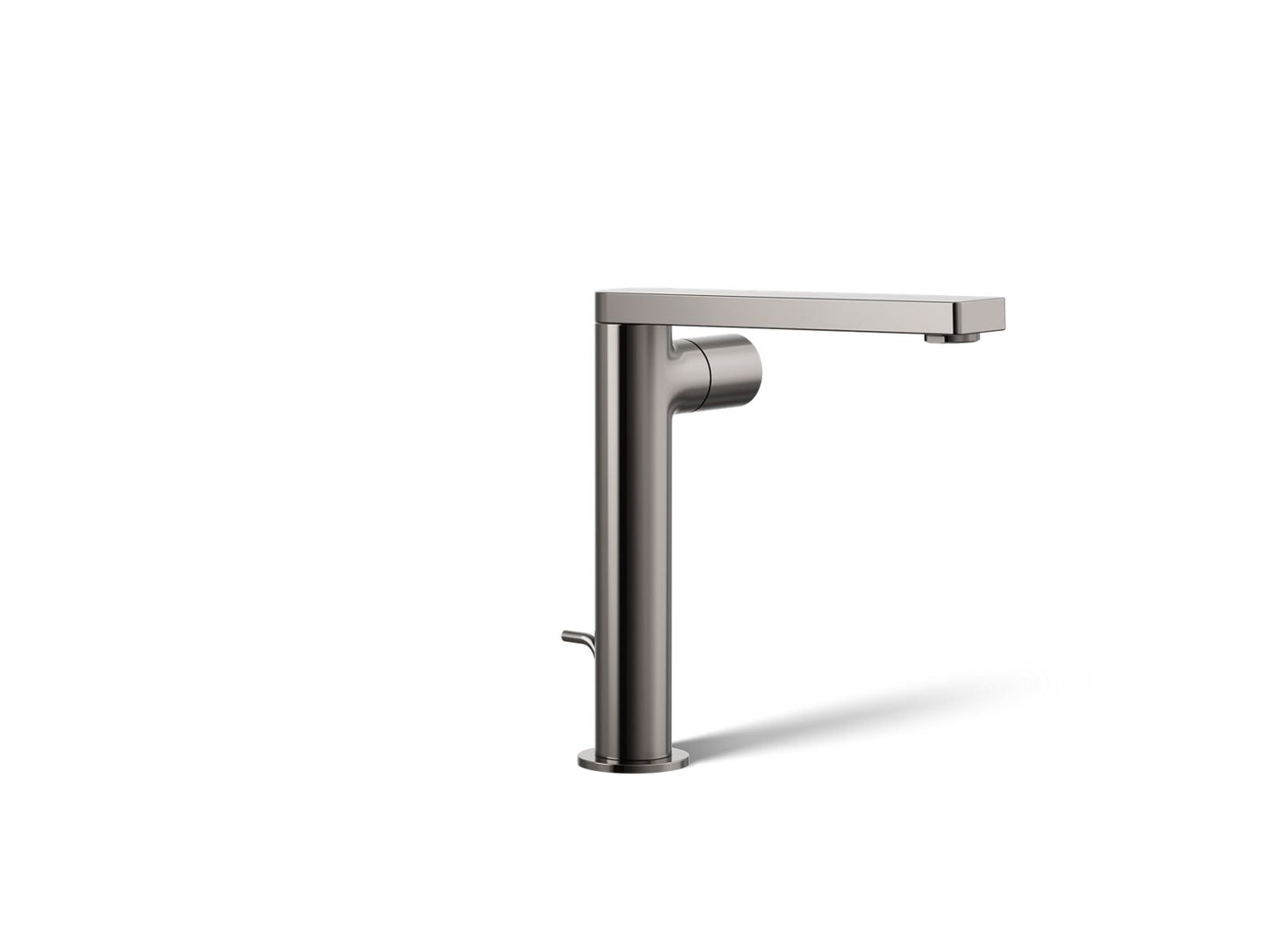 KOHLER K-73159-7-TT Composed Tall single-handle bathroom sink faucet with Cylindrical handle, 1.2 gpm - Vibrant Titanium