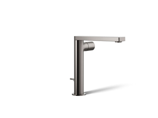 KOHLER K-73159-7-TT Composed Tall single-handle bathroom sink faucet with Cylindrical handle, 1.2 gpm - Vibrant Titanium