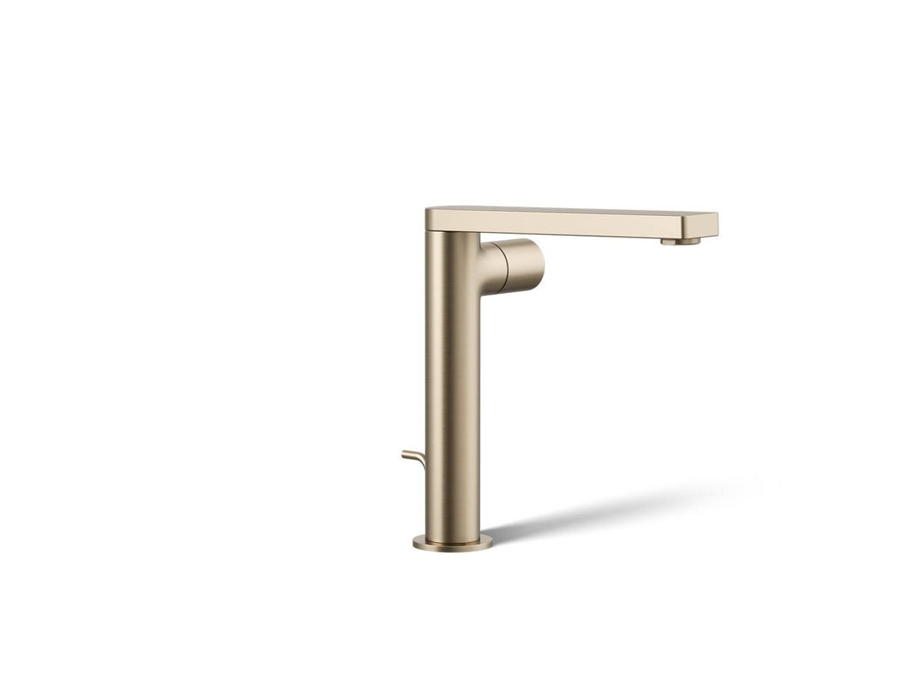KOHLER K-73159-7-BV Composed Tall Single-Handle Bathroom Sink Faucet With Cylindrical Handle, 1.2 Gpm - Vibrant Brushed Bronze