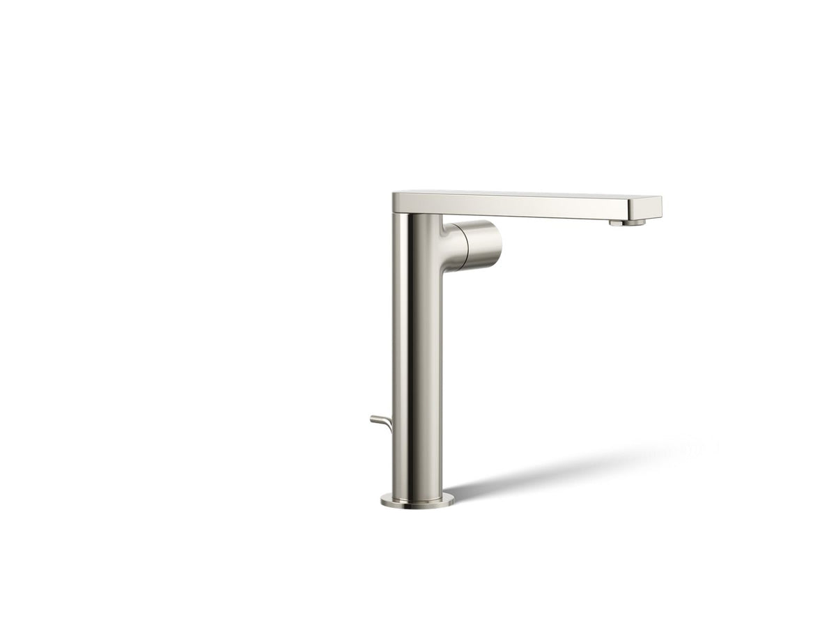 KOHLER K-73159-7-SN Composed Tall Single-Handle Bathroom Sink Faucet With Cylindrical Handle, 1.2 Gpm - Vibrant Polished Nickel