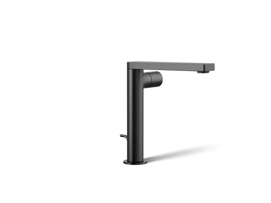 KOHLER K-73159-7-BL Composed Tall Single-Handle Bathroom Sink Faucet With Cylindrical Handle, 1.2 Gpm In Matte Black