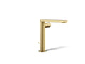 KOHLER K-73159-7-2MB Composed Tall Single-Handle Bathroom Sink Faucet With Cylindrical Handle, 1.2 Gpm - Vibrant Brushed Moderne Brass