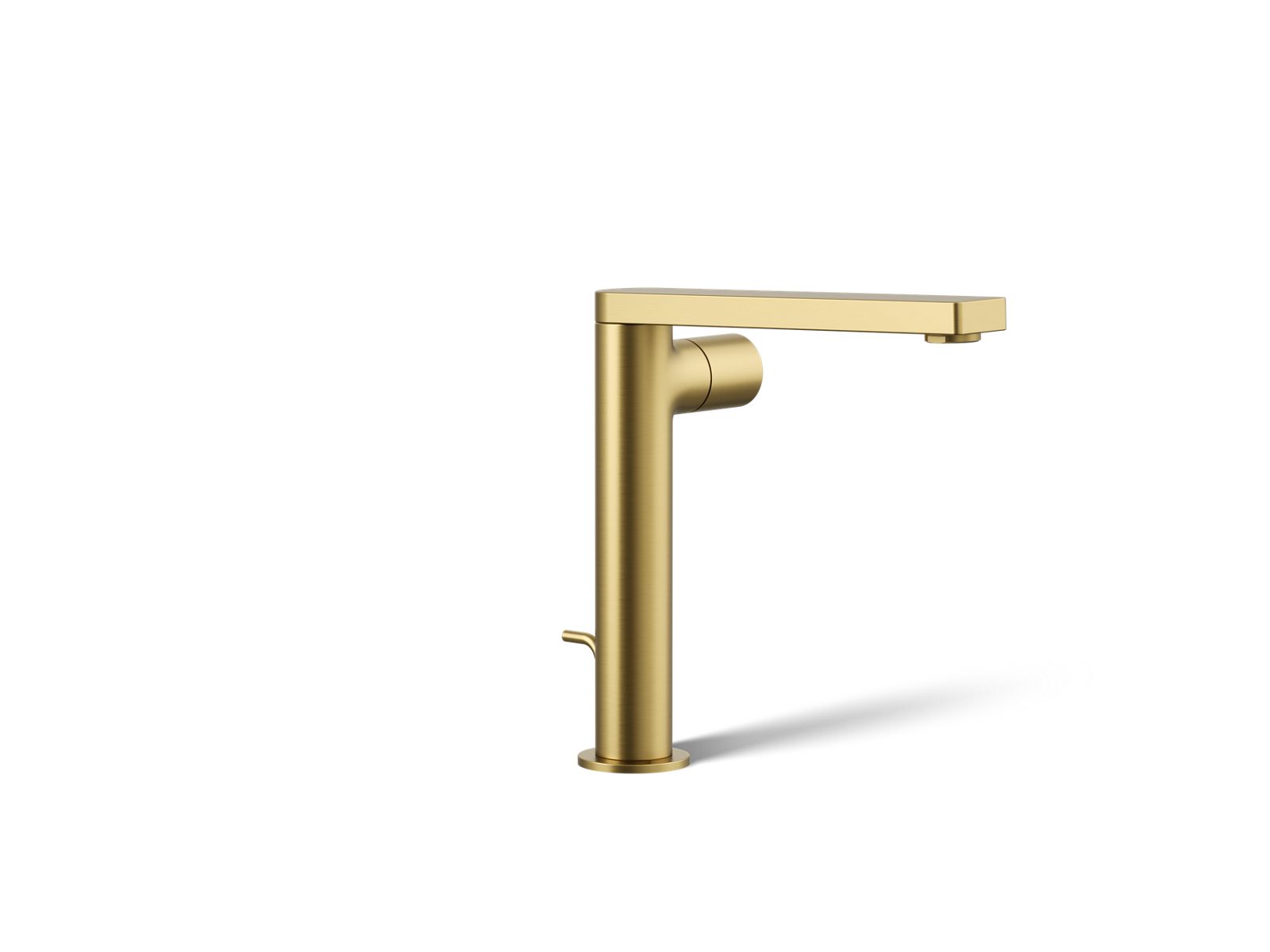 KOHLER K-73159-7-2MB Composed Tall Single-Handle Bathroom Sink Faucet With Cylindrical Handle, 1.2 Gpm - Vibrant Brushed Moderne Brass