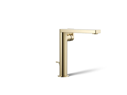 KOHLER K-73168-4-AF Composed Tall Single-Handle Bathroom Sink Faucet With Lever Handle, 1.2 Gpm In Vibrant French Gold