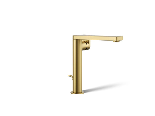 KOHLER K-73168-4-2MB Composed Tall Single-Handle Bathroom Sink Faucet With Lever Handle, 1.2 Gpm In Vibrant Brushed Moderne Brass