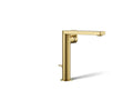 KOHLER K-73168-4-2MB Composed Tall Single-Handle Bathroom Sink Faucet With Lever Handle, 1.2 Gpm - Vibrant Brushed Moderne Brass