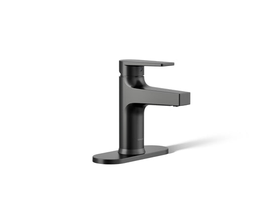 KOHLER K-74021-4-BL Taut Single-Handle Bathroom Sink Faucet, 1.2 Gpm In Matte Black