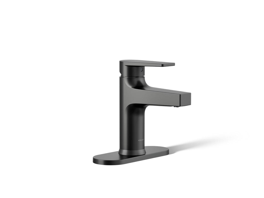 KOHLER K-74021-4-BL Taut Single-Handle Bathroom Sink Faucet, 1.2 Gpm - Matte Black