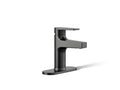 KOHLER K-74021-4-BL Taut Single-Handle Bathroom Sink Faucet, 1.2 Gpm - Matte Black