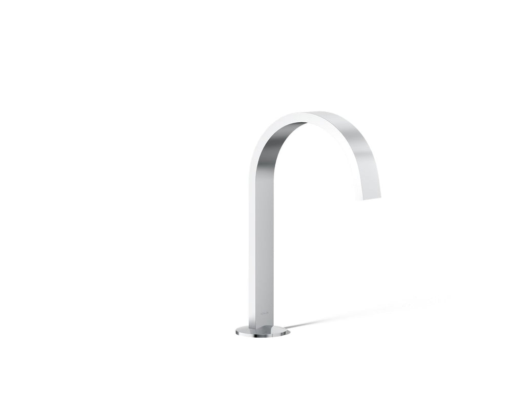 KOHLER K-77968-CP Components Bathroom Sink Faucet Spout With Ribbon Design, 1.2 Gpm - Polished Chrome