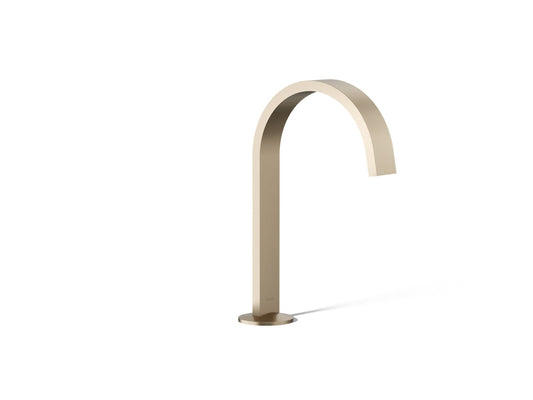 KOHLER K-77968-BV Components Bathroom Sink Faucet Spout With Ribbon Design, 1.2 Gpm In Vibrant Brushed Bronze