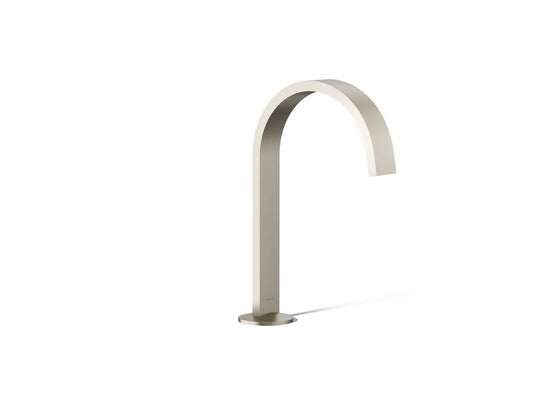 KOHLER K-77968-BN Components Bathroom Sink Faucet Spout With Ribbon Design, 1.2 Gpm In Vibrant Brushed Nickel