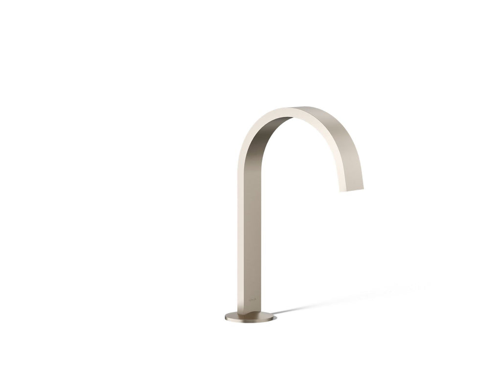 KOHLER K-77968-BN Components Bathroom Sink Faucet Spout With Ribbon Design, 1.2 Gpm - Vibrant Brushed Nickel