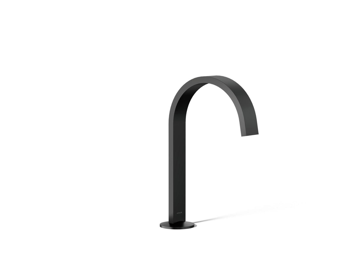 KOHLER K-77968-BL Components Bathroom Sink Faucet Spout With Ribbon Design, 1.2 Gpm - Matte Black