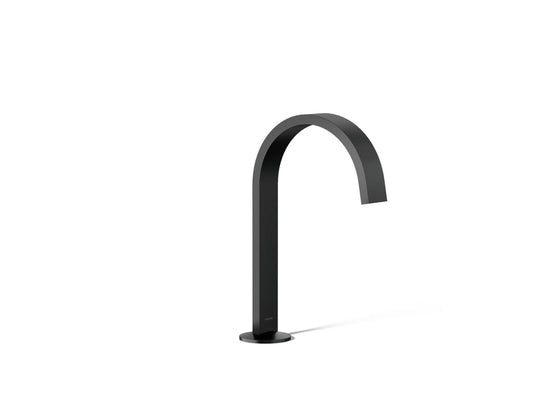 KOHLER K-77968-BL Components Bathroom sink faucet spout with Ribbon design, 1.2 gpm - Matte Black