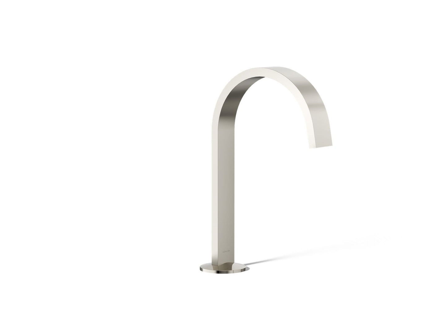 KOHLER K-77968-SN Components Bathroom Sink Faucet Spout With Ribbon Design, 1.2 Gpm In Vibrant Polished Nickel