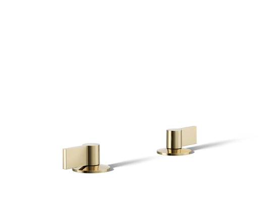 KOHLER K-77974-4-AF Components Lever Bathroom Sink Faucet Handles In Vibrant French Gold