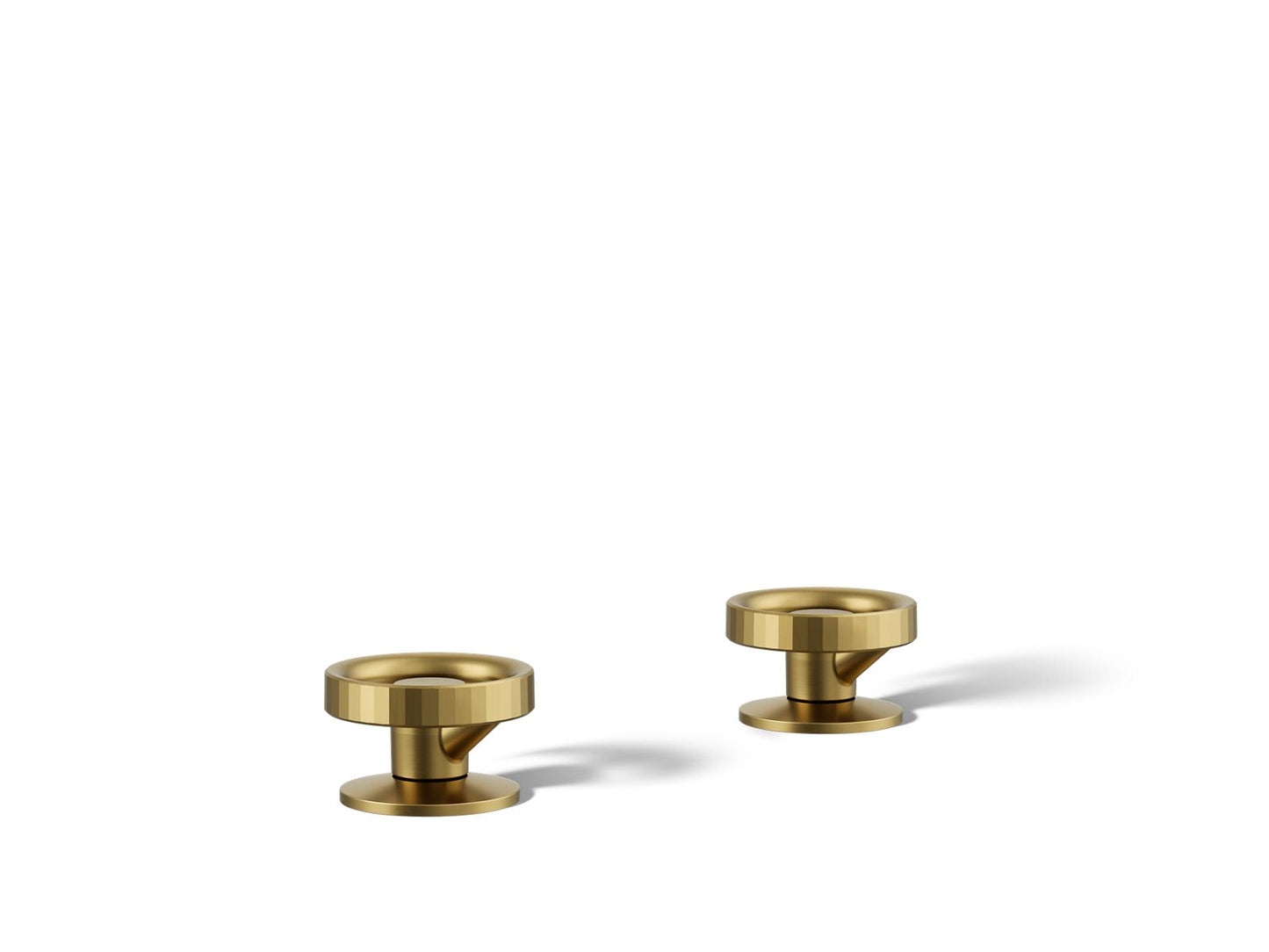 KOHLER K-77974-9-2MB Components Industrial Bathroom Sink Faucet Handles In Vibrant Brushed Moderne Brass