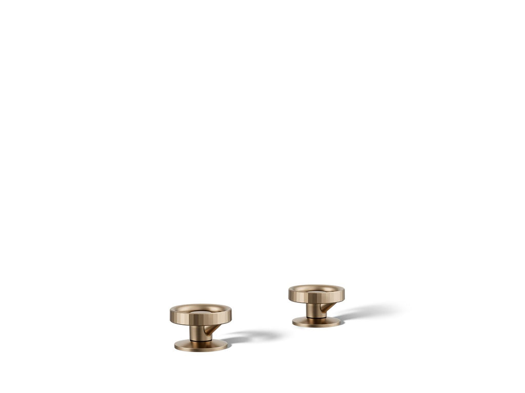 KOHLER K-77974-9-BV Components Industrial Bathroom Sink Faucet Handles - Vibrant Brushed Bronze