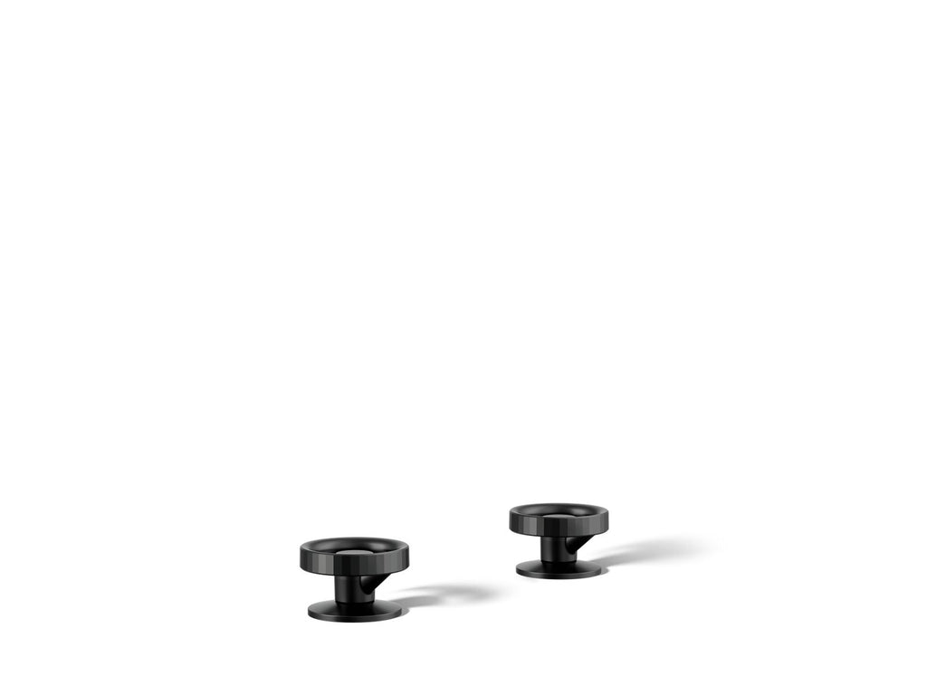 KOHLER K-77974-9-BL Components Industrial Bathroom Sink Faucet Handles - Matte Black