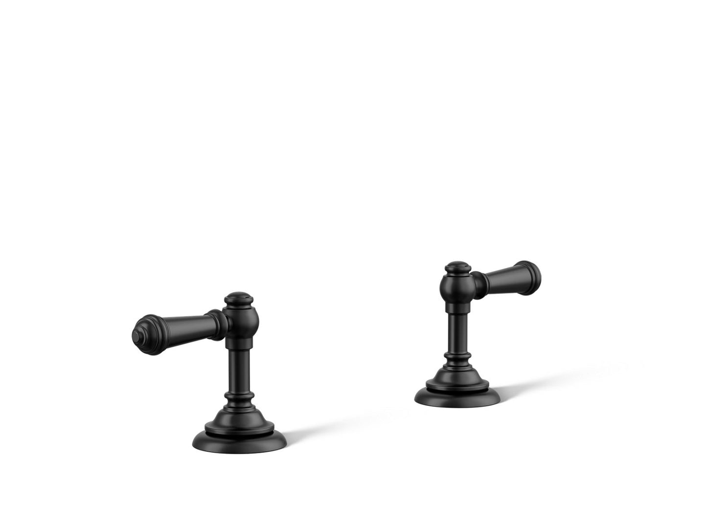 KOHLER K-98068-4-BL Artifacts Lever Bathroom Sink Faucet Handles In Matte Black