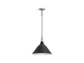 KOHLER K-42202-PE01-MSL Varla 16" Pendant - Matte Black With Brushed Nickel